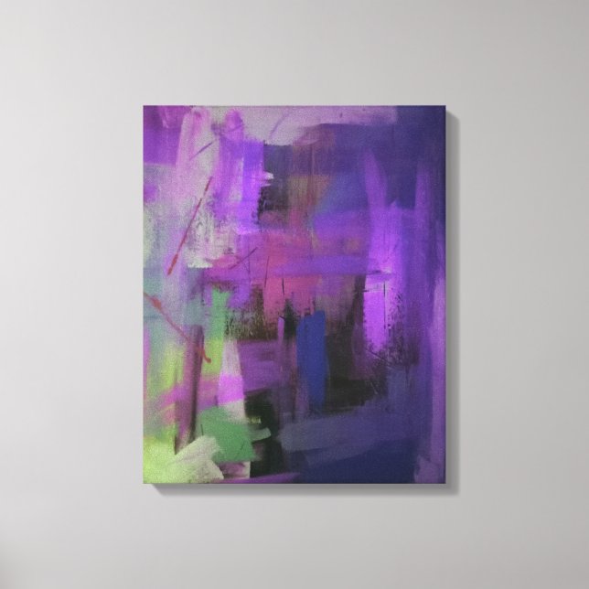Toile Abstraite violet colorée Imprimer (Recto)