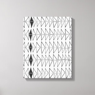 Toile Abstraites en noir blanc Formes Artsy Motif