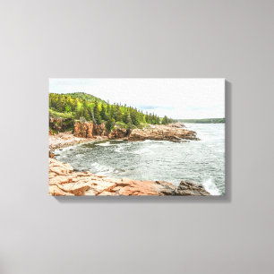 Toile Acadia Rocky Coastline dans le Maine
