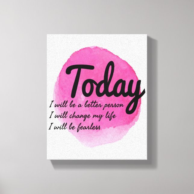 Toile acceptation de soi vibrations de motivation (Recto)