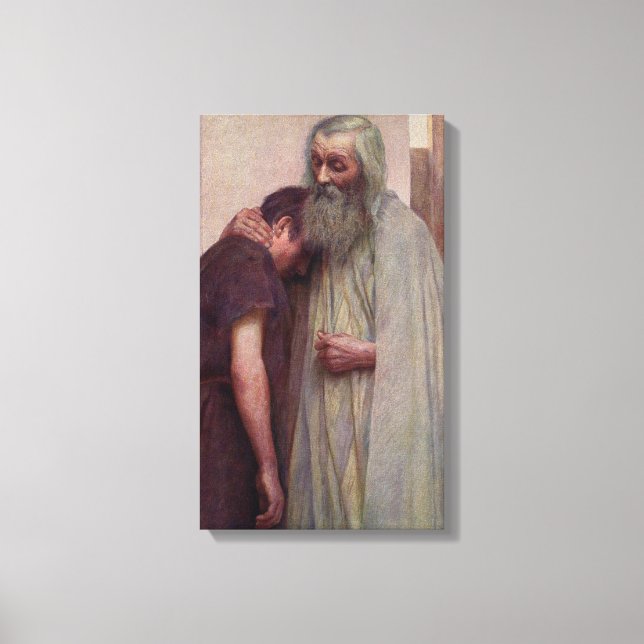 Toile Accueil (Père et Fils) (par Eugène Burnand) (Recto)