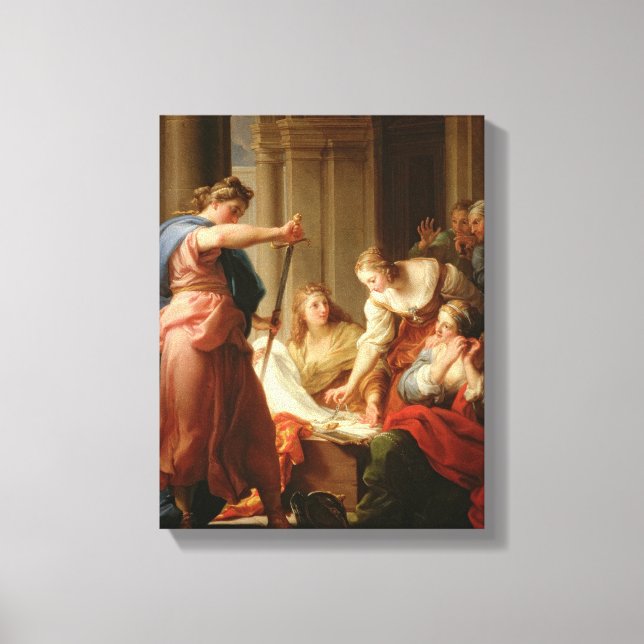Toile Achille à la Cour du roi Lycomedes avec son D (Recto)