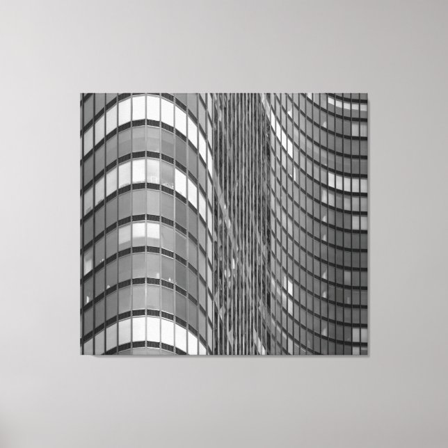 Toile Acier et mur de rideau de verre moderne (Recto)