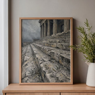 Toile Acropole Propylaea Feuilles d'olivier Art