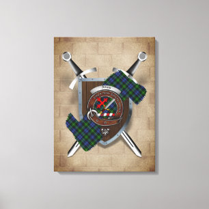 Toile Adam Clan Badge Crossed Swords Canvas Imprimer
