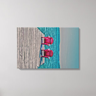 Toile Adirondack Chaises De Plage Turquoise Rustic Cotta