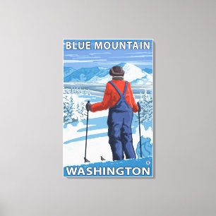 Toile Admirant skieur - Blue Mountain, Washington
