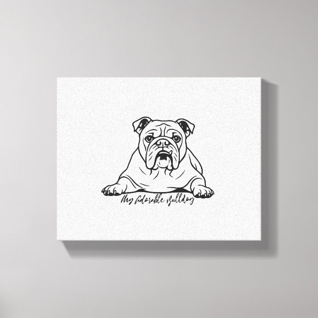 Toile Adorable Bulldog (Recto)