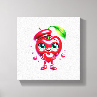 Toile "Adorable Cherry Heart Wall Art"