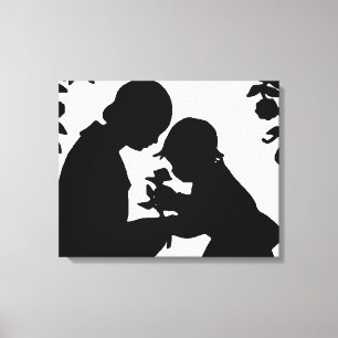Toile Adorable Mère et Enfant Enveloppé Canvas