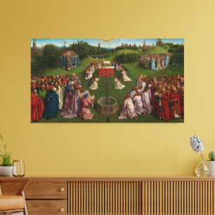 Toile Adoration de l'agneau mystique, le retable de Gand