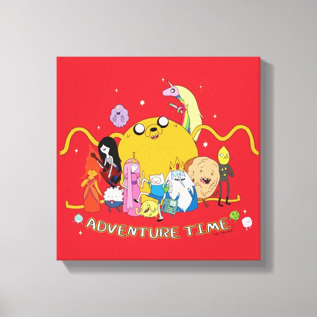 Toile Adventure Time | Large Jake Group Graphic (Recto)