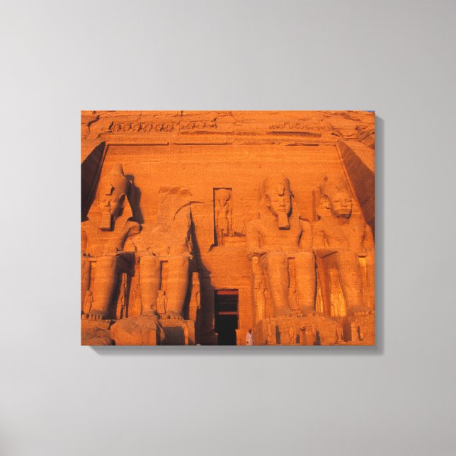 Toile AF, Égypte, Abu Simbel. Façade au coucher du solei (Recto)
