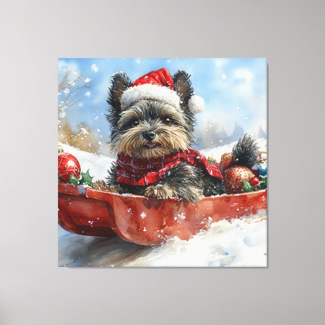 Toile Affenpinscher Chien dans la corniche laissez-le ne (Recto)
