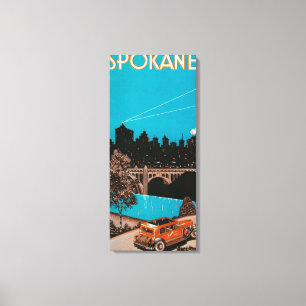 Toile Affiche #1Spokane, WA de la publicité de Spokane
