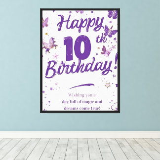 TOILE AFFICHE D'ANNIVERSAIRE