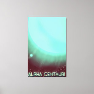 Toile Affiche d'art spatial Alpha Centauri