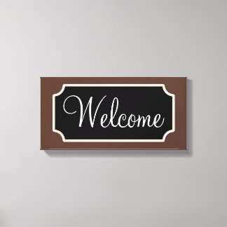Toile Affiche de bienvenue Brown
