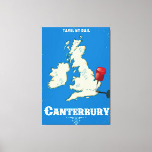 Toile Affiche de chemin de fer vintage des îles britanni