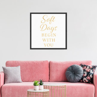 Toile Affiche de citation minimaliste et cosy – “Journée