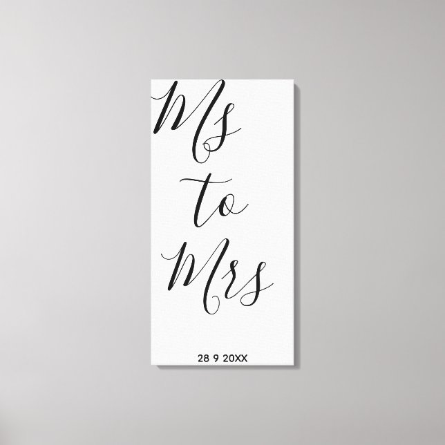 Toile Affiche de fête prénuptiale de Mlle à Mme (Recto)