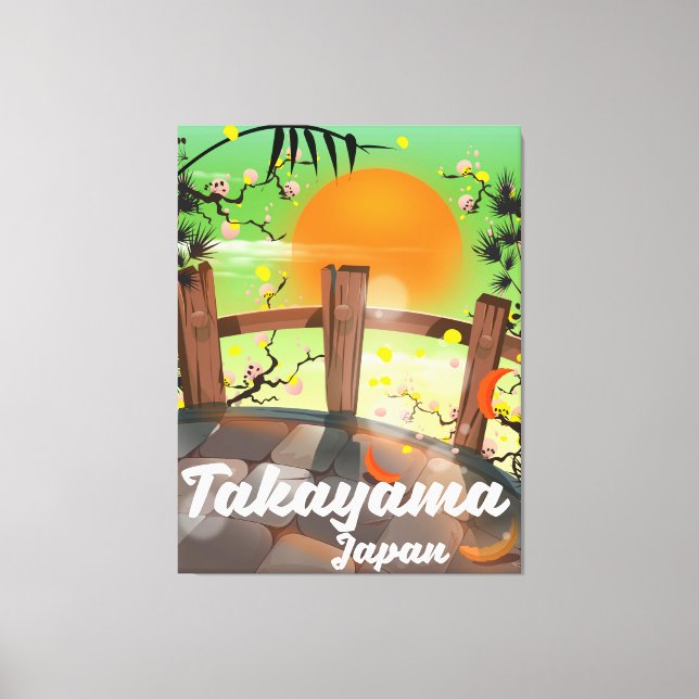 Toile Affiche de fleurs japonaises de Takayama. (Recto)