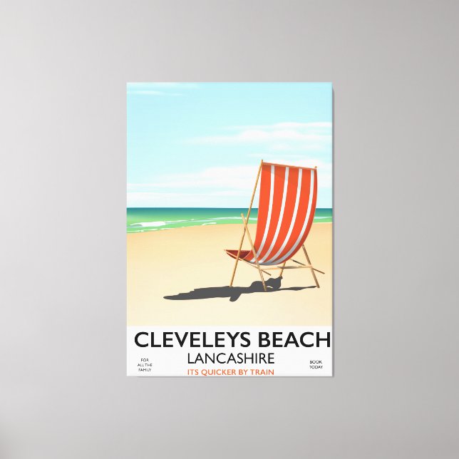 Toile Affiche de la plage de Cleveleys Lancashire (Recto)