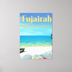 Toile Affiche de la plage de Fujairah Émirats arabes uni