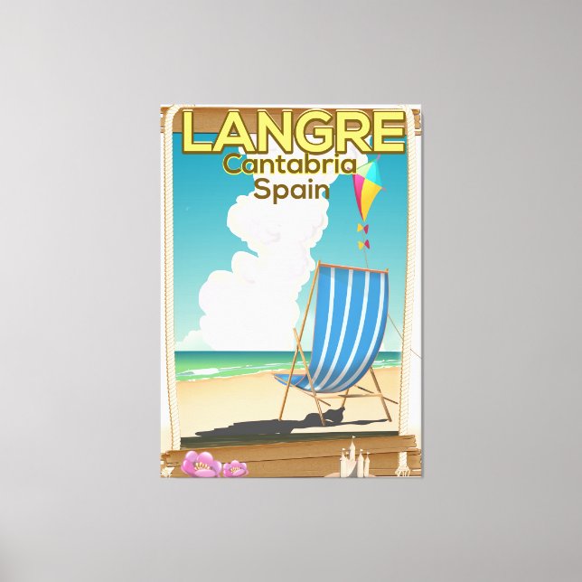 Toile Affiche de la plage de Langre, Cantabrie Espagne (Recto)