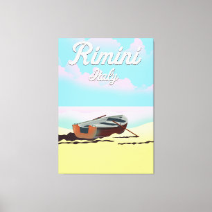 Toile Affiche de la plage de Rimini Italie