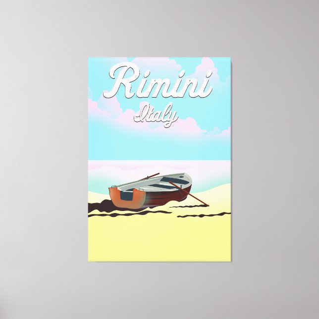 Toile Affiche de la plage de Rimini Italie (Recto)