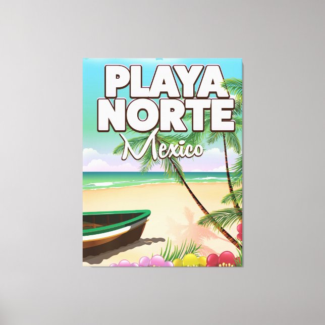 Toile Affiche de la plage mexicaine Playa Norte (Recto)