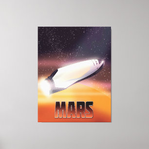 Toile Affiche de l'espace de Mars