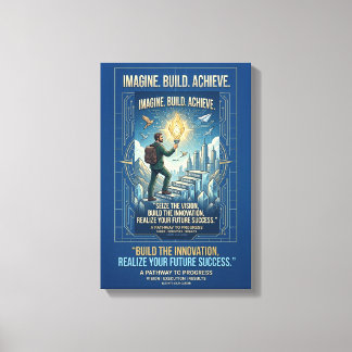 Toile Affiche de motivation Imaginez Construire Réussir