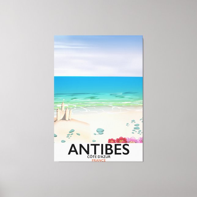 Toile Affiche de plage d'Antibes France (Recto)