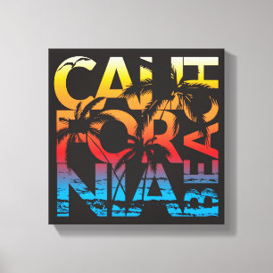 Toile Affiche de plage de la Californie