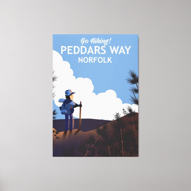 Toile Affiche de randonnée Peddars Way Norfolk (Recto)