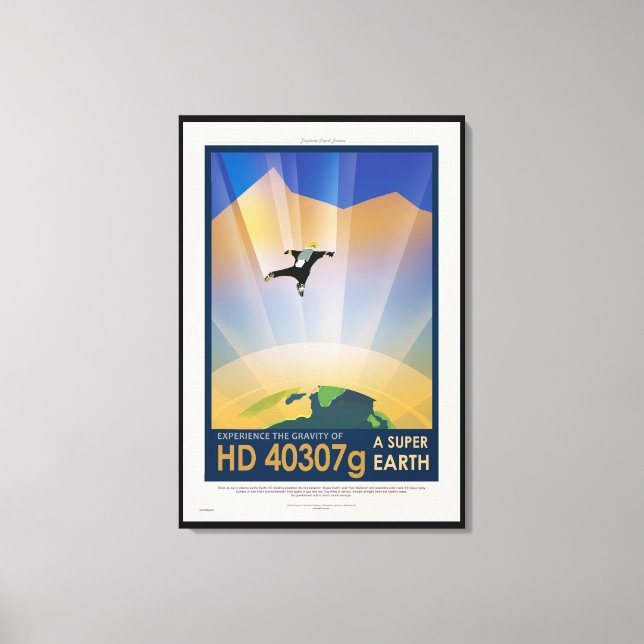 Toile Affiche de science-fiction sur les voyages futurs  (Recto)