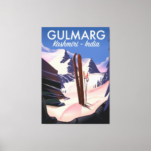 Toile Affiche de ski Gulmarg Kashmiri Inde