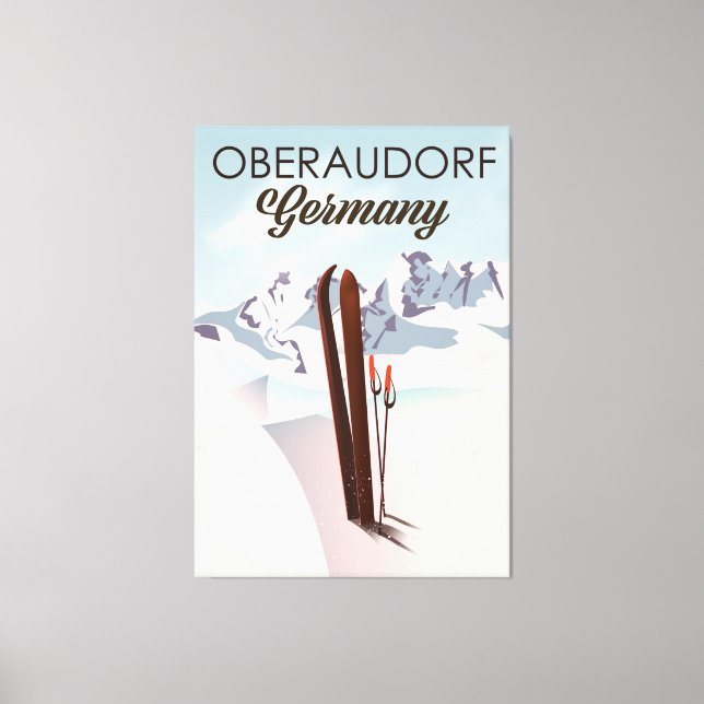 Toile Affiche de ski Oberaudorf Allemagne (Recto)