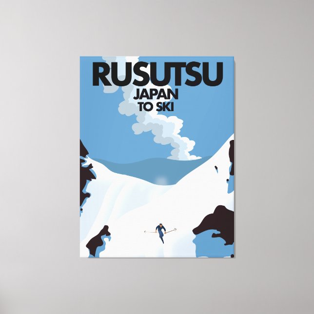Toile Affiche de ski Rusutsu Japon  (Recto)