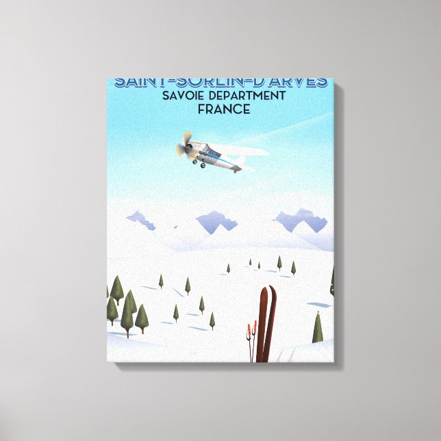 Toile Affiche de ski Saint-Sorlin d'Arves France (Recto)