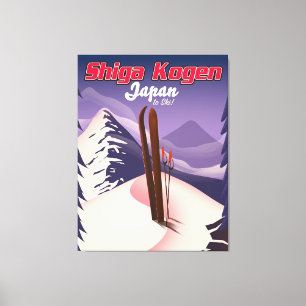 Toile affiche de ski shiga kogen japon
