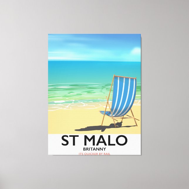 Toile affiche de St Malo, Britanny Beach (Recto)