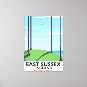 Toile Affiche de train de l'East Sussex, Angleterre