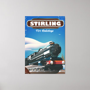 Toile Affiche de train vintage Stirling Écosse.