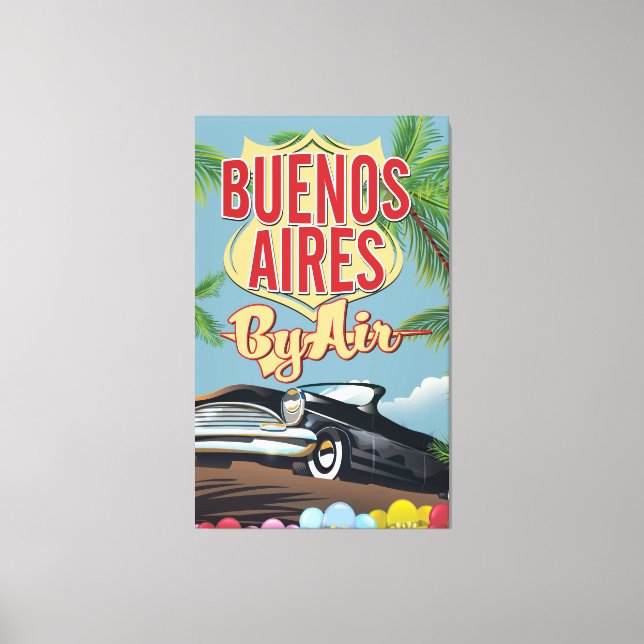 Toile Affiche de vacances à Buenos Aires, Argentine (Recto)