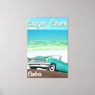 Toile Affiche de vacances cubaines Cayo Coco
