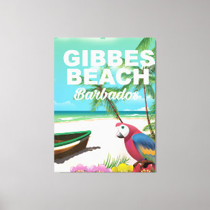 Toile Affiche de vacances de Gibbes Beach Barbade