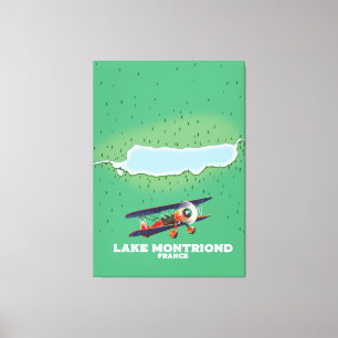 Toile Affiche de vacances du lac Montriond France.